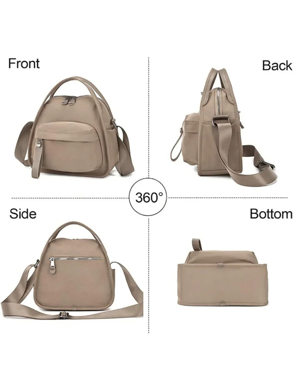 Lightweight Nylon Crossbody Bag for Women | Casual Everyday Shoulder Purse